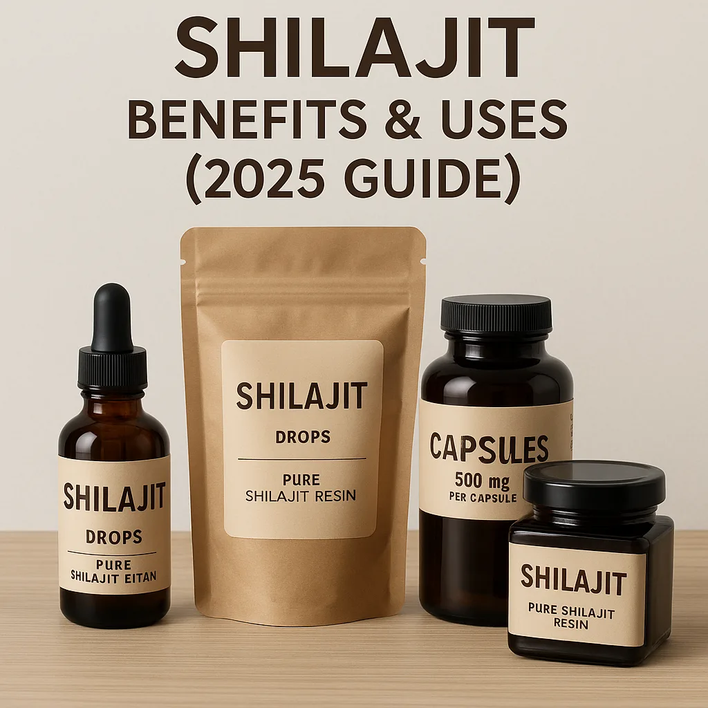 Shilajit Benefits - various forms of shilajit